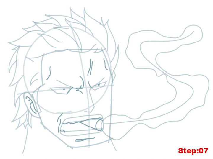 How to Draw Smoker from One Piece - MANGA-JAM.com