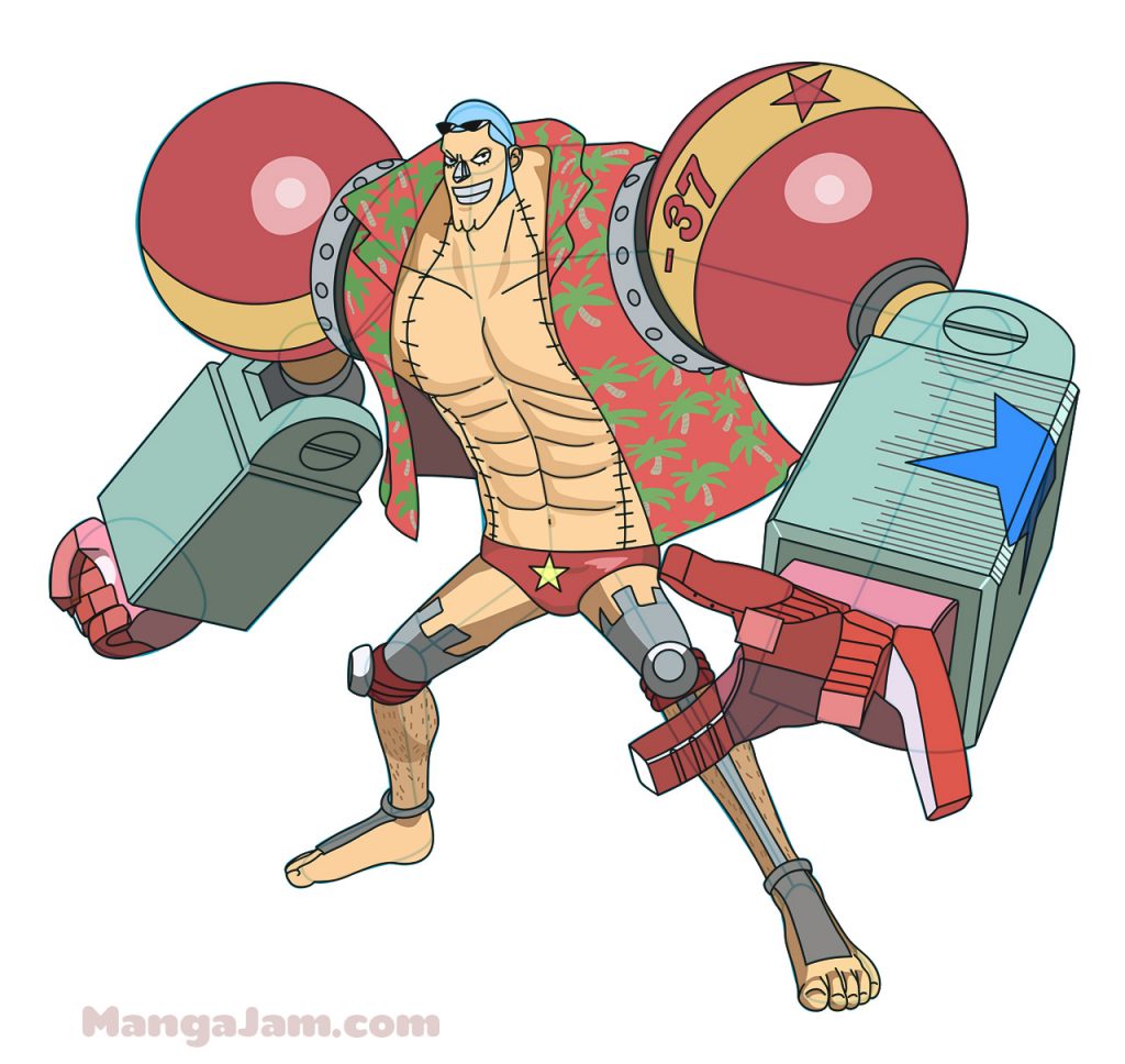 How to Draw Franky from One Piece - MANGA-JAM.com