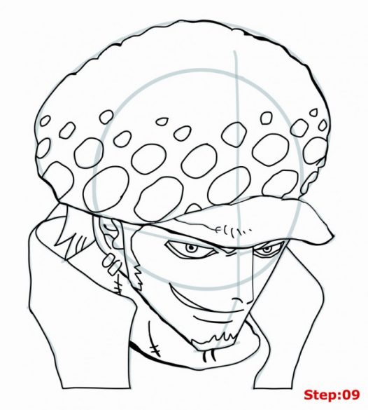 How to Draw Trafalgar Law from One Piece - MANGA-JAM.com