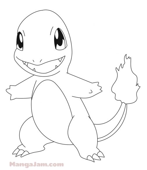 How to Draw Charmander from Pokemon - MANGA-JAM.com