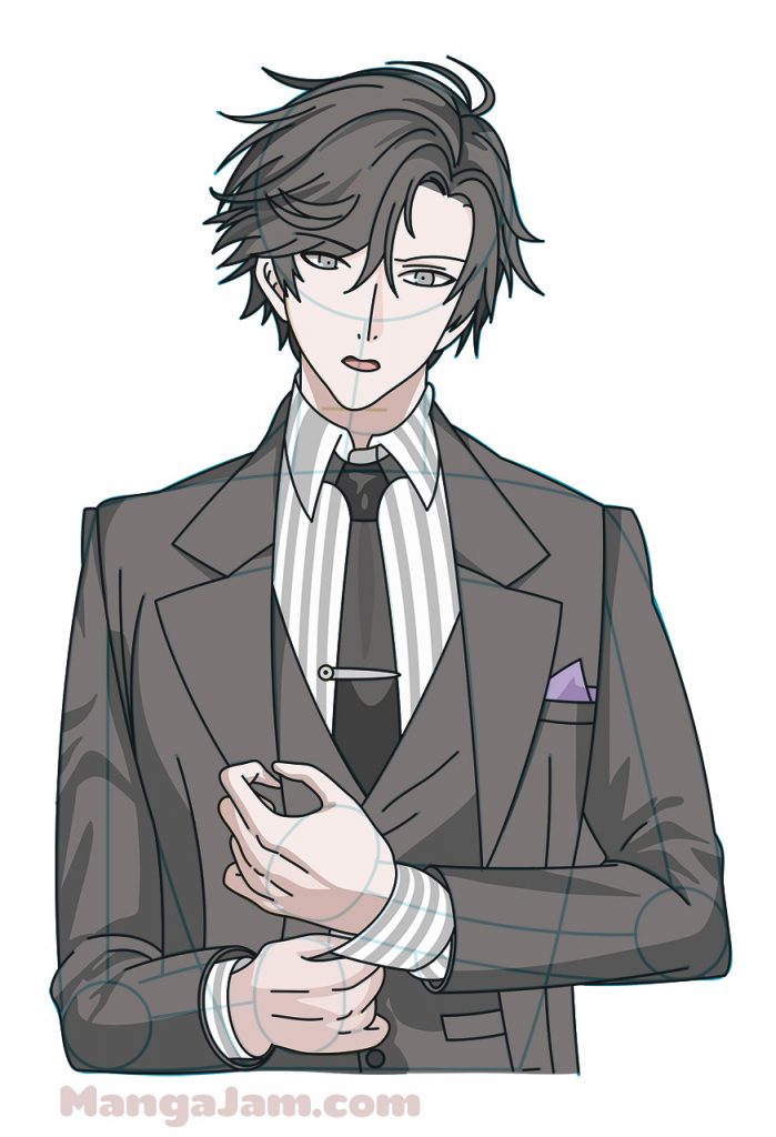 How to Draw Jumin Han from Mystic Messenger - MANGA-JAM.com