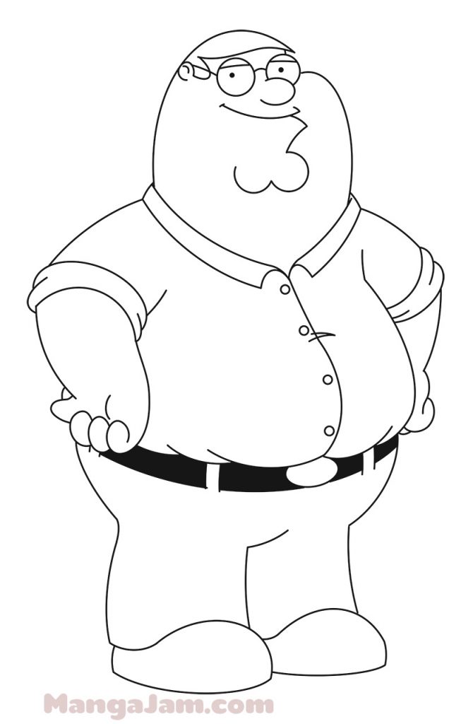 How to Draw Peter Griffin from Family Guy - MANGA-JAM.com