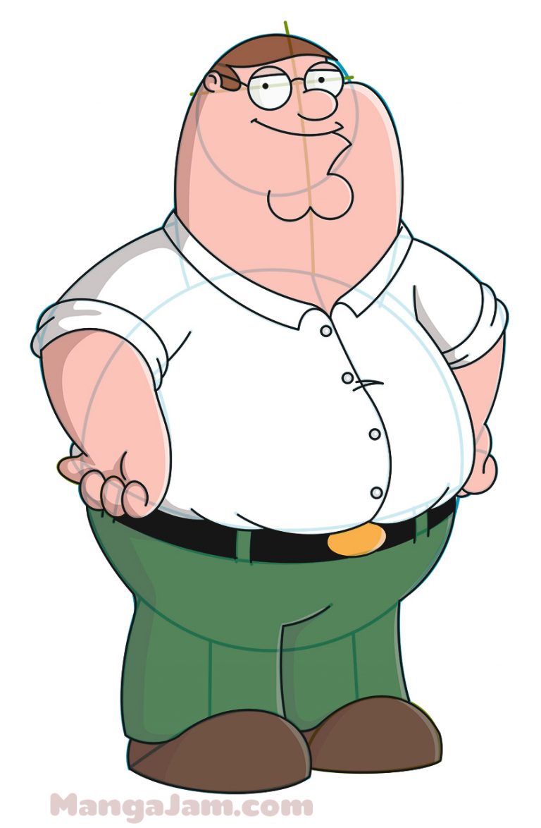 How to Draw Peter Griffin from Family Guy - MANGA-JAM.com