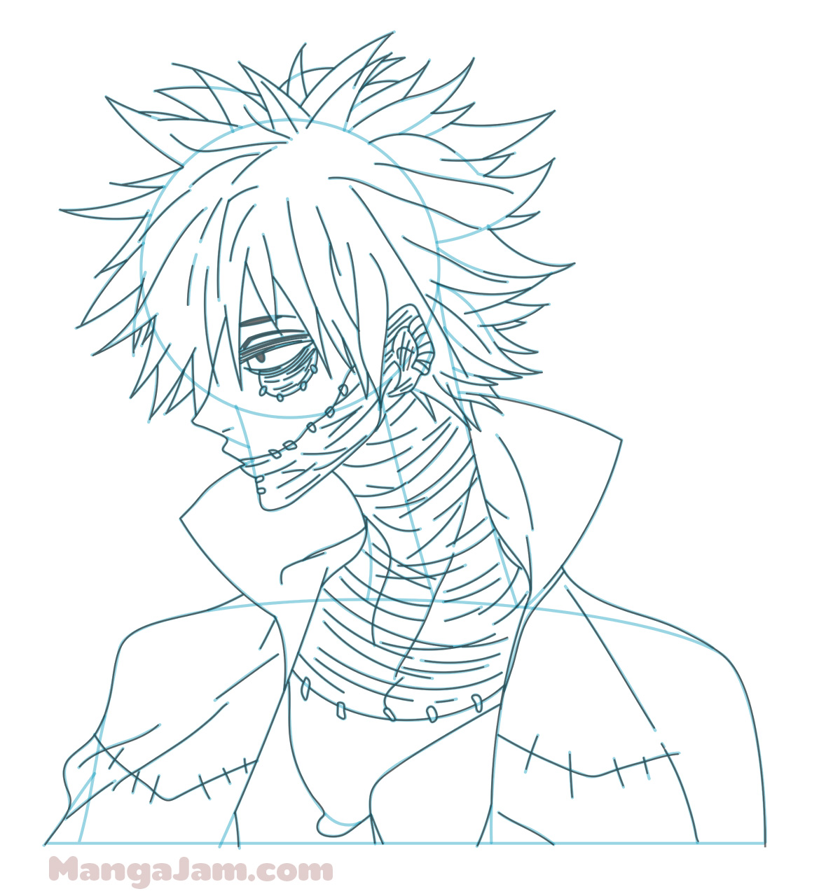 How to Draw Dabi from Boku No Hero Academia - MANGA-JAM.com