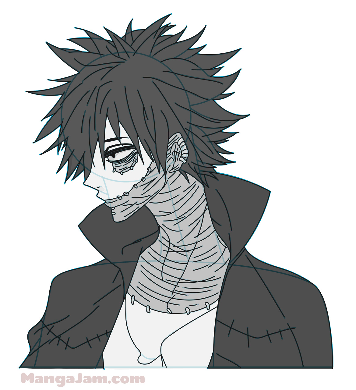 How to Draw Dabi from Boku No Hero Academia - MANGA-JAM.com