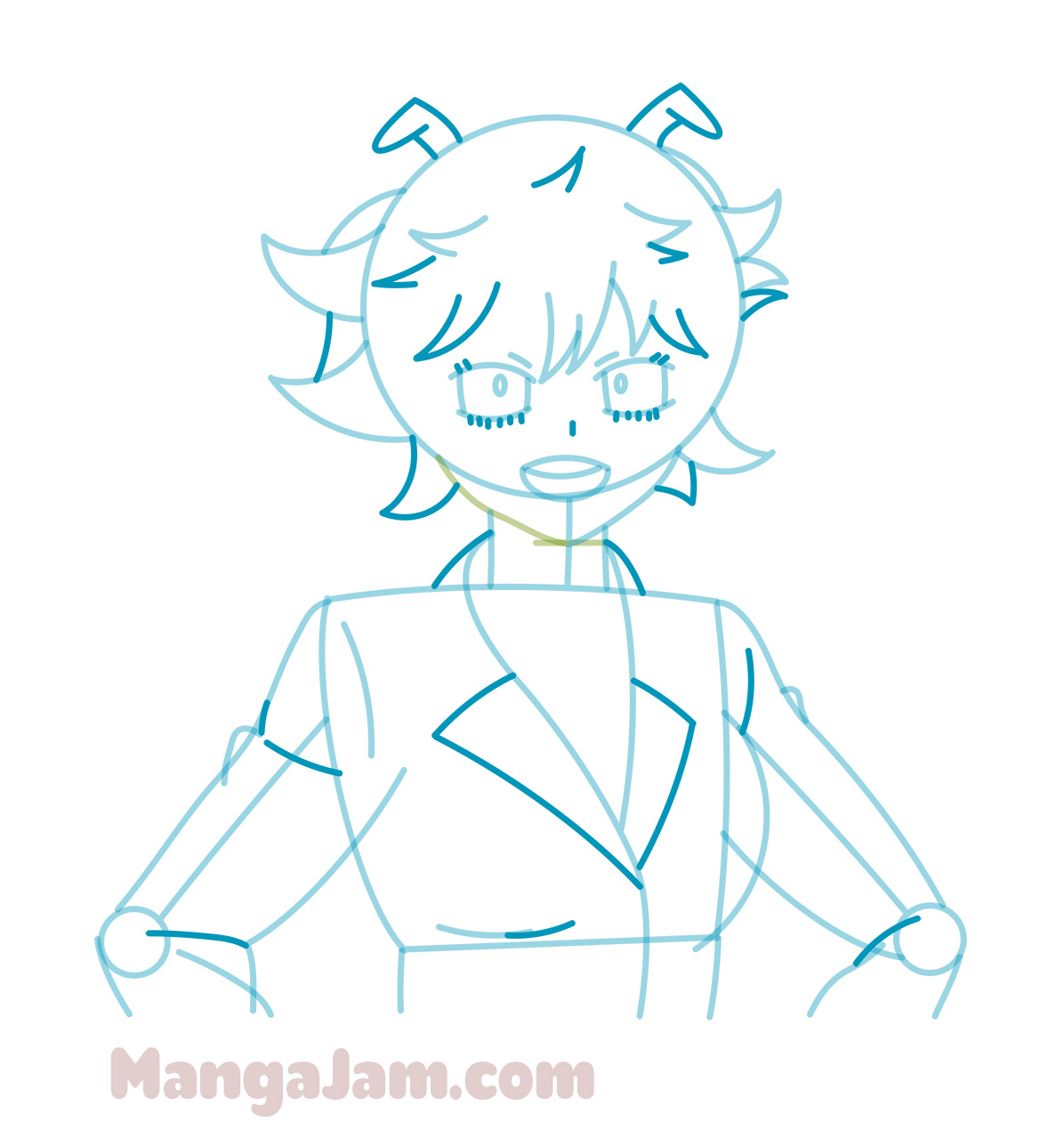 How to Draw Mina Ashido from Boku No Herro Academia - MANGA-JAM.com