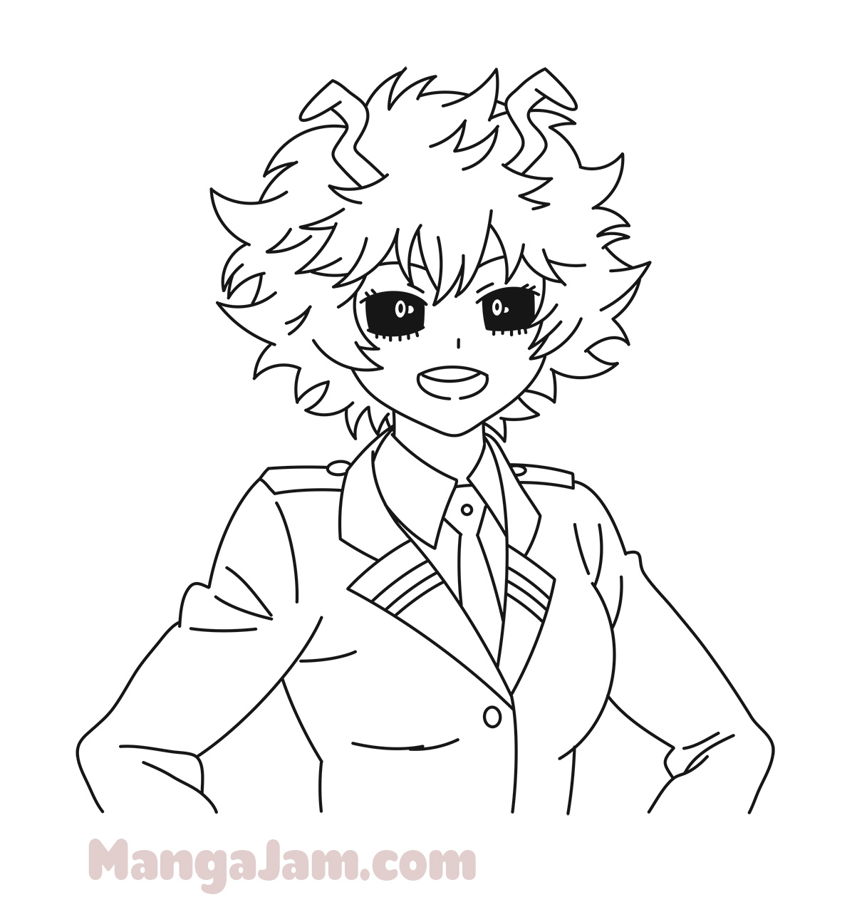 How to Draw Mina Ashido from Boku No Herro Academia - MANGA-JAM.com