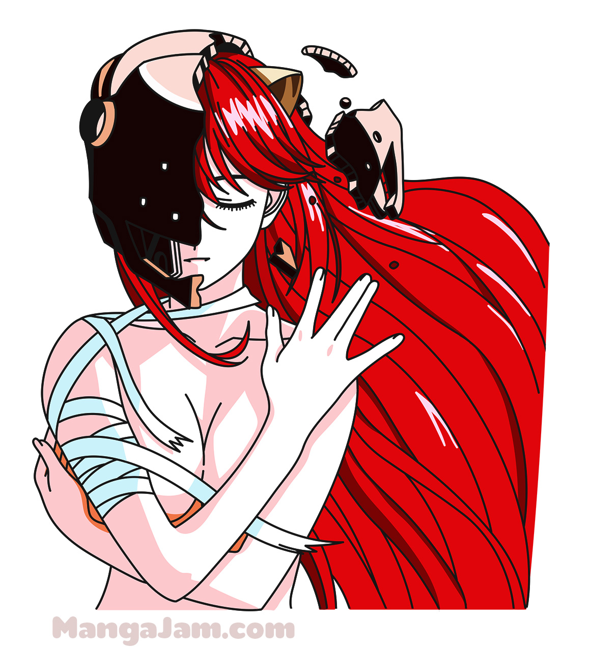 How to Draw Lucy from Elfen Lied - MANGA-JAM.com