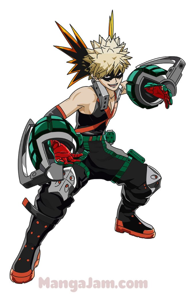 How to Draw Katsuki Bakugo from Boku No Hero Academia - MANGA-JAM.com