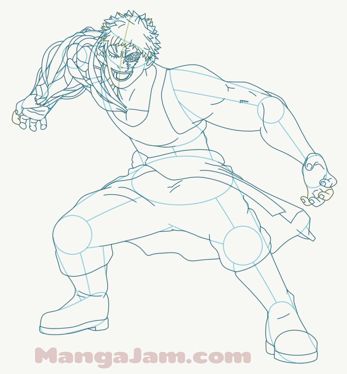 How to Draw Muscalar from Boku No Hero Academia - MANGA-JAM.com