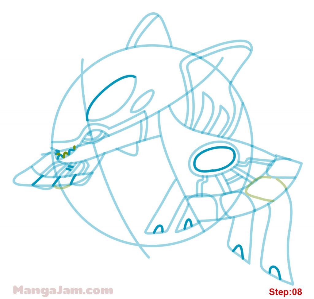 How to Draw Kyogre from Pokemon - MANGA-JAM.com