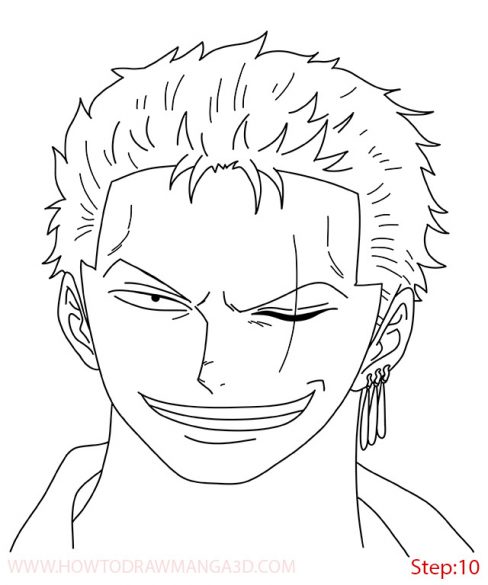 How to draw Zoro after timeskip - MANGA-JAM.com