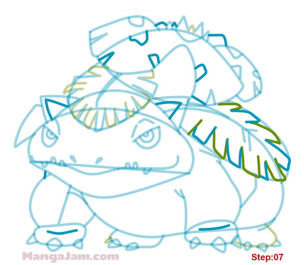 How to Draw Venusaur from Pokemon - MANGA-JAM.com