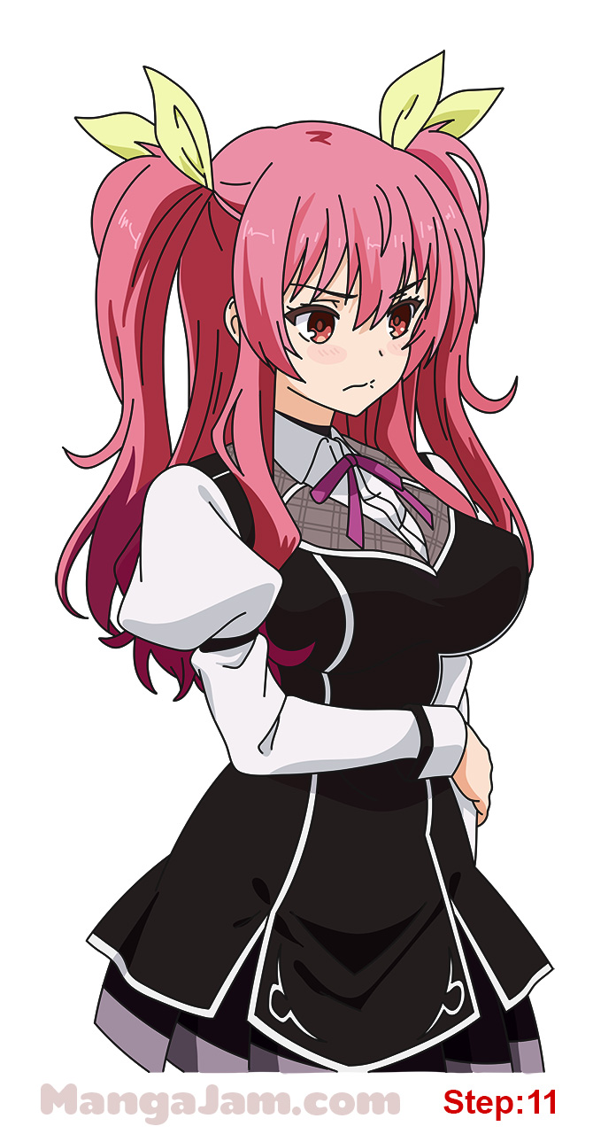 How to Draw Stella Vermilion from Rakudai Kishi - MANGA-JAM.com