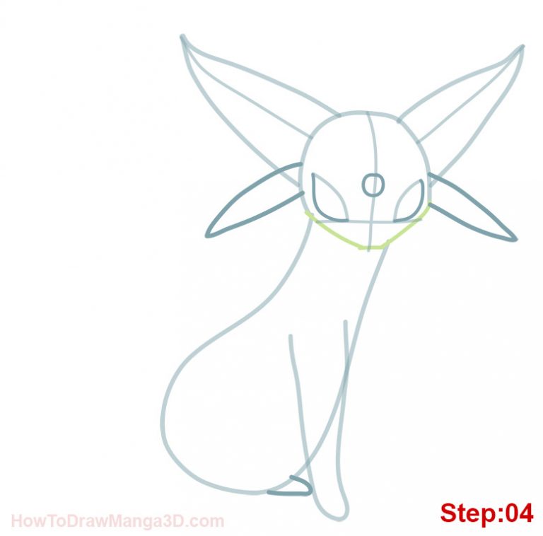 How To Draw Espeon Pokemon - MANGA-JAM.com