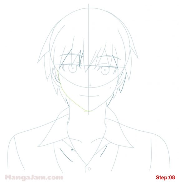 How to Draw Karma from Anatsu Kyoushitsu - MANGA-JAM.com