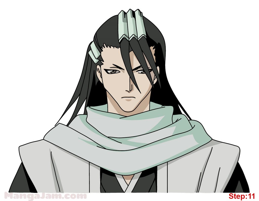 How to Draw Byakuya Kuchiki from Bleach - MANGA-JAM.com