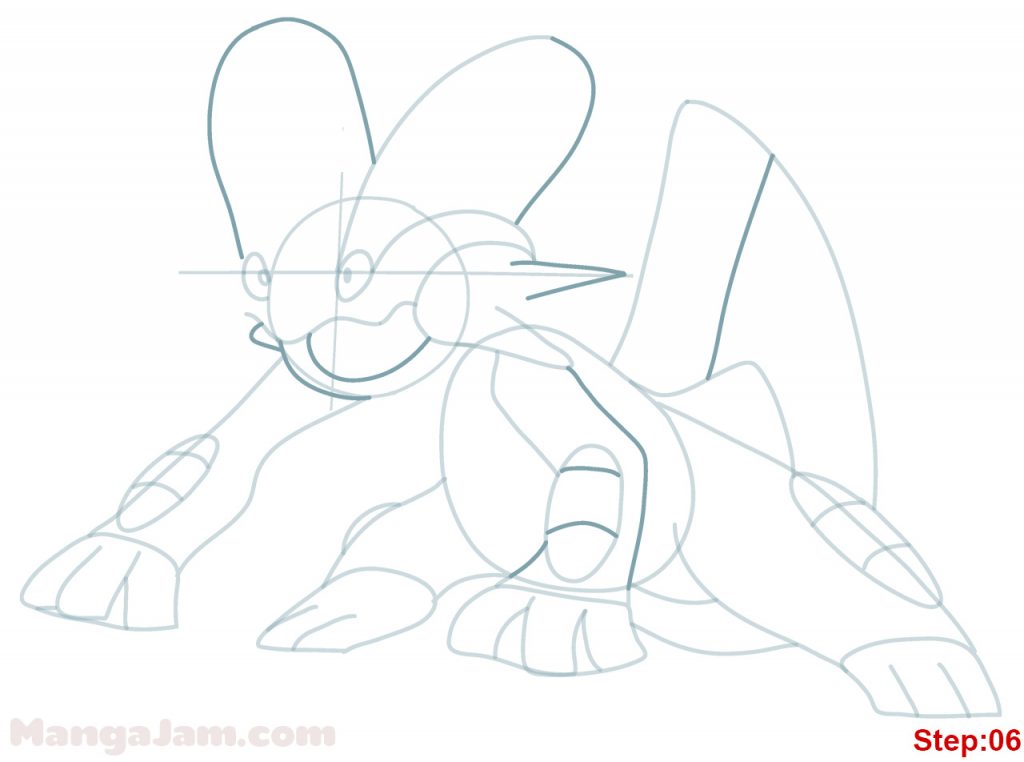 How to Draw Swampert from Pokemon - MANGA-JAM.com