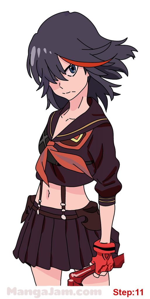 How to Draw Ryuko Matoi from Kill la Kill - MANGA-JAM.com