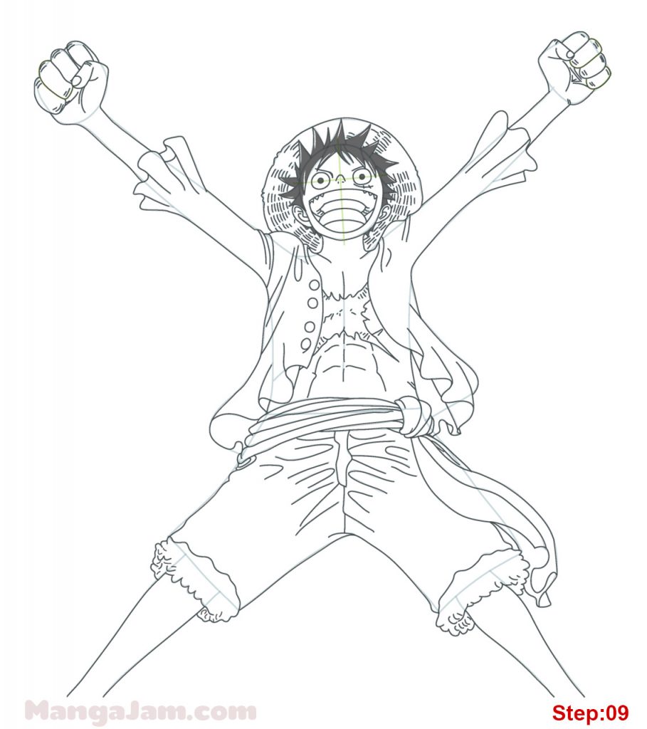 How to Draw Luffy Timeskip from One Piece - MANGA-JAM.com