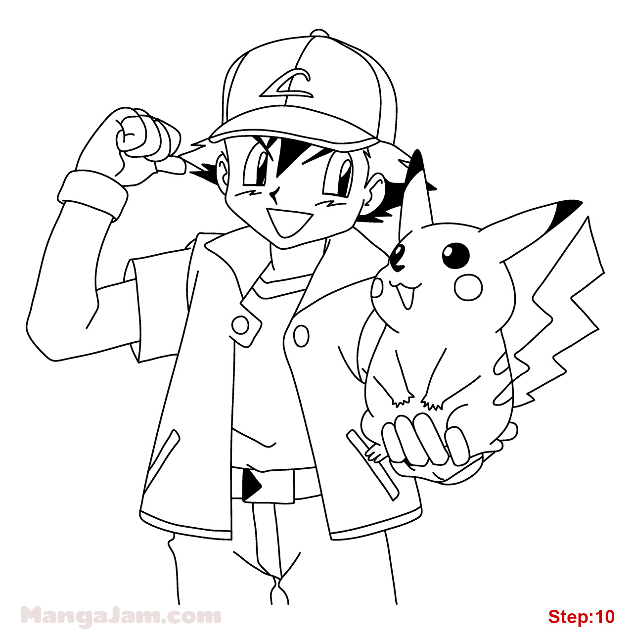 Free: Ash Ketchum Artist Illustration Pikachu - ash illustration - nohat.cc