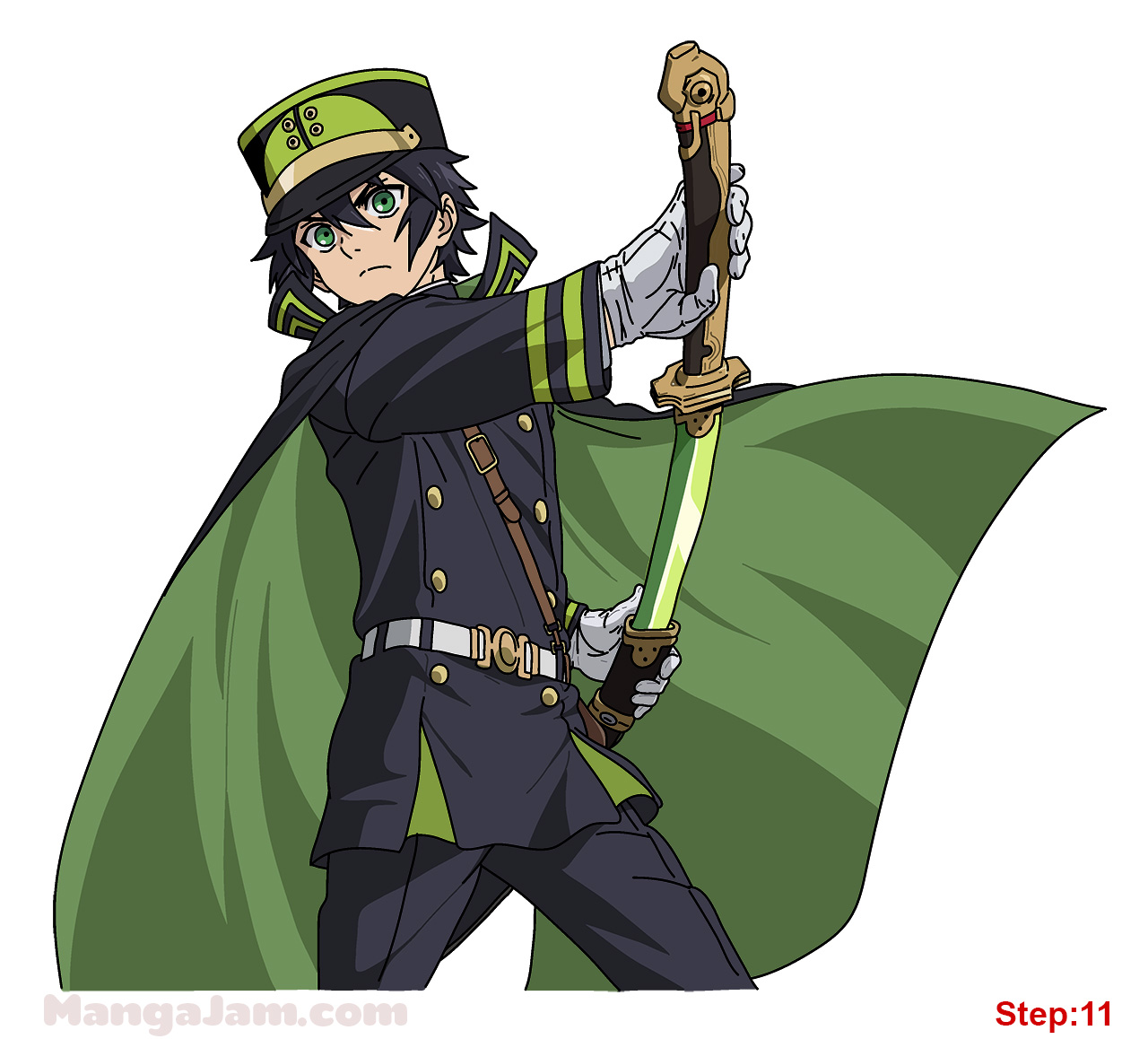 How to Draw Yuichiro Hyakuya from Owari No Seraph - MANGA-JAM.com