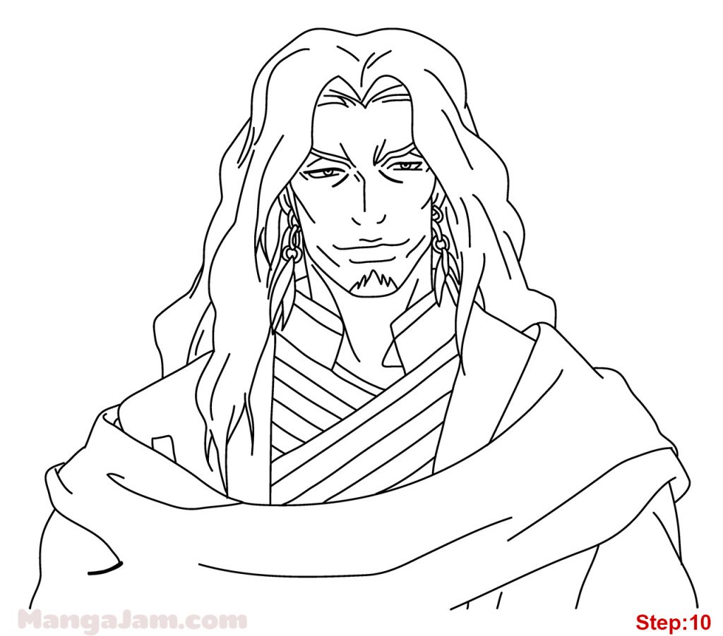 How to Draw Shimada Kambei from Samurai - MANGA-JAM.com