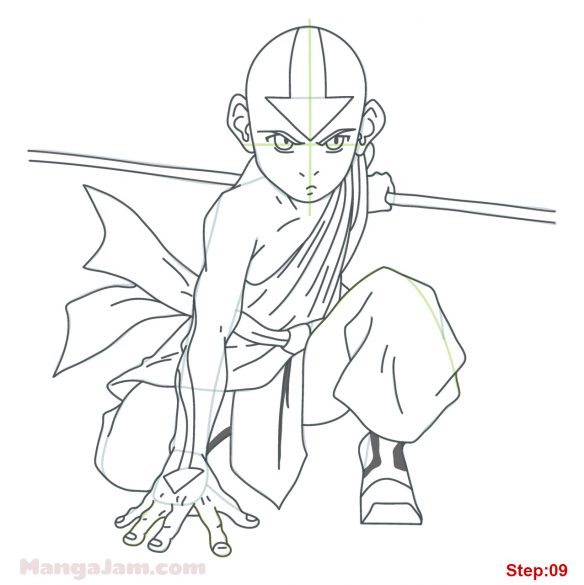 How To Draw Aang From Avatar Manga 7635